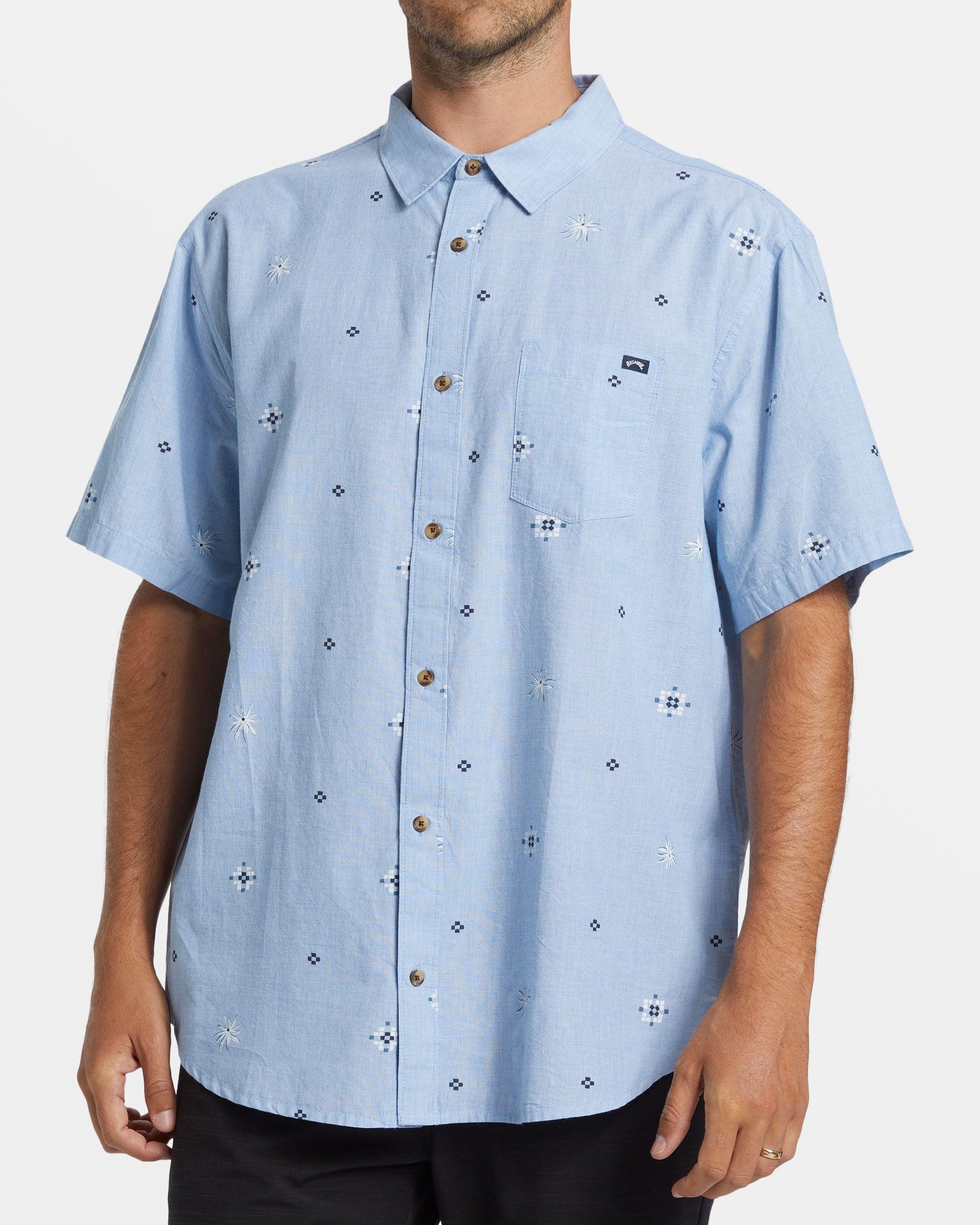 Sundays Mini Short Sleeve Shirt - Smoke Blue Male Product Image