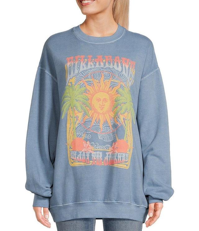 Billabong Ride In Oversized Fleece Sunset Graphic Sweatshirt Product Image