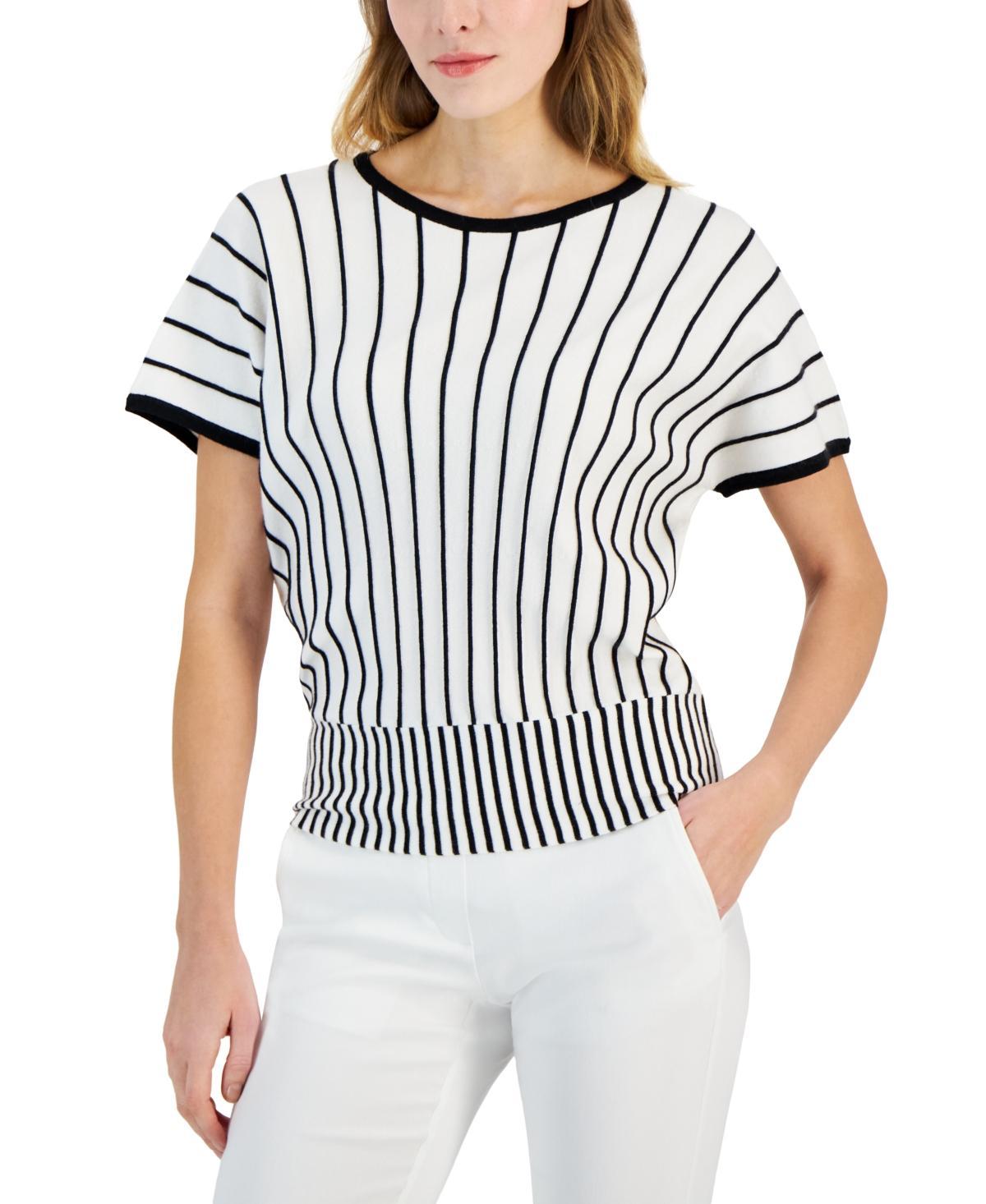 Women's Striped Dolman Short-Sleeve Sweater Product Image