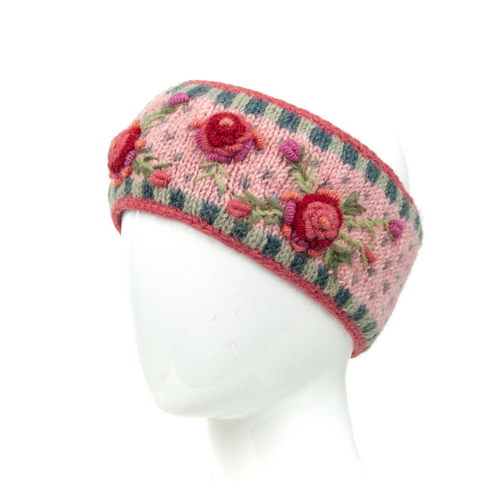 Aubrey  - women's wool knit headband: Petal Product Image