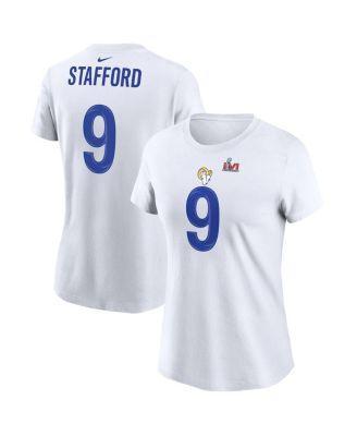 Womens Nike Matthew Stafford White Los Angeles Rams Super Bowl Lvi Bound Name and Number T-shirt Product Image