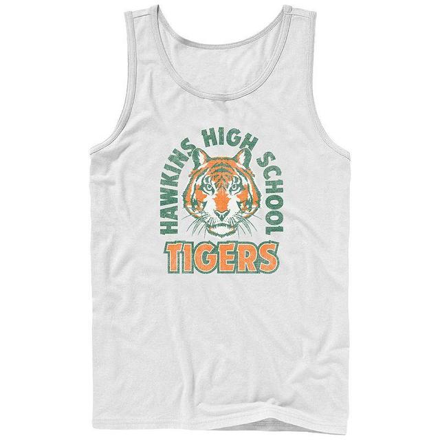 Mens Netflix Stranger Things Hawkins High School Tiger Graphic Tank Top Product Image