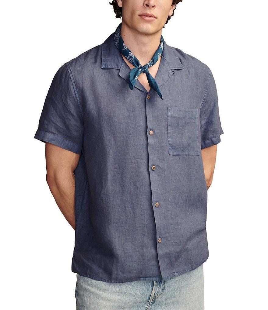 Lucky Brand Short Sleeve Linen Camp Shirt Product Image