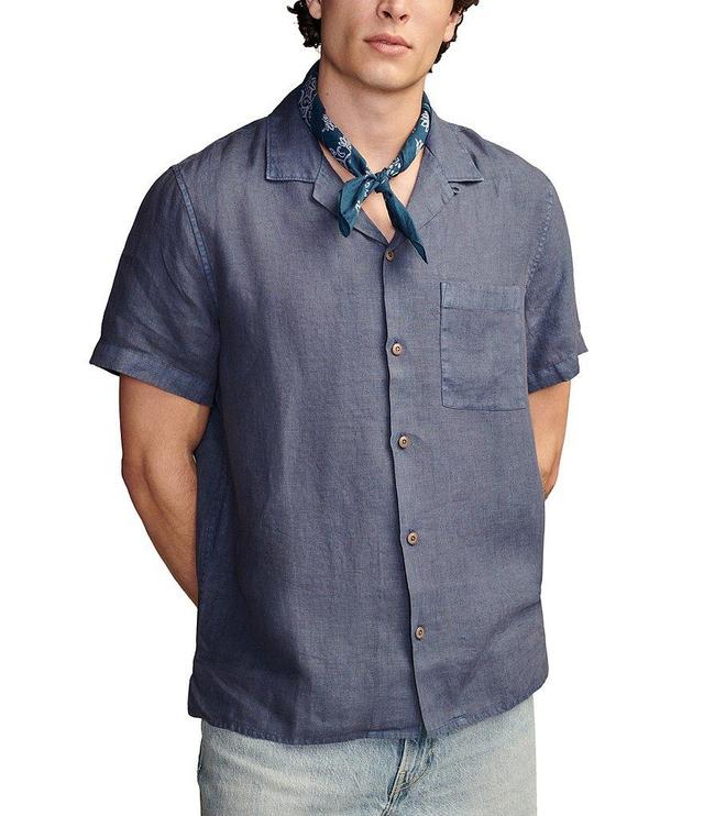 Lucky Brand Short Sleeve Linen Camp Shirt Product Image