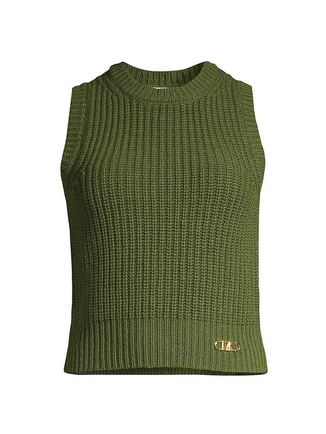 Womens Wool-Blend Sleeveless Sweater Product Image