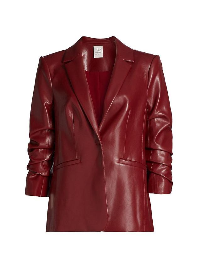 Womens Kylie Vegan Leather Jacket Product Image