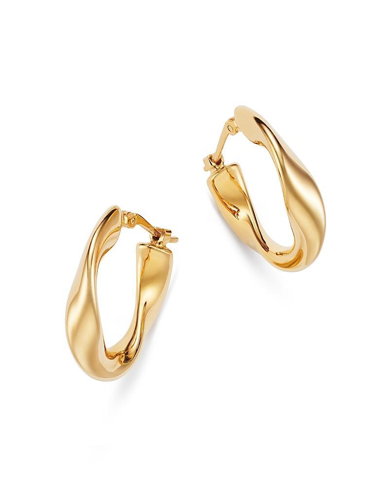 Saks Fifth Avenue Made in Italy Saks Fifth Avenue Women's 14K Yellow Gold Flat Twist Hoop Earrings  - female - Size: one-size Product Image