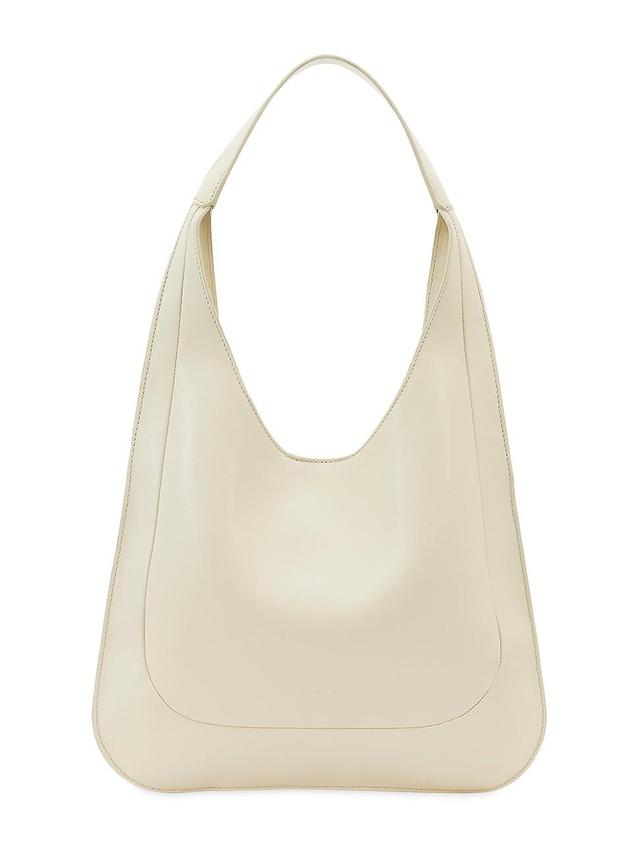 Womens Midi Leather Hobo Bag Product Image