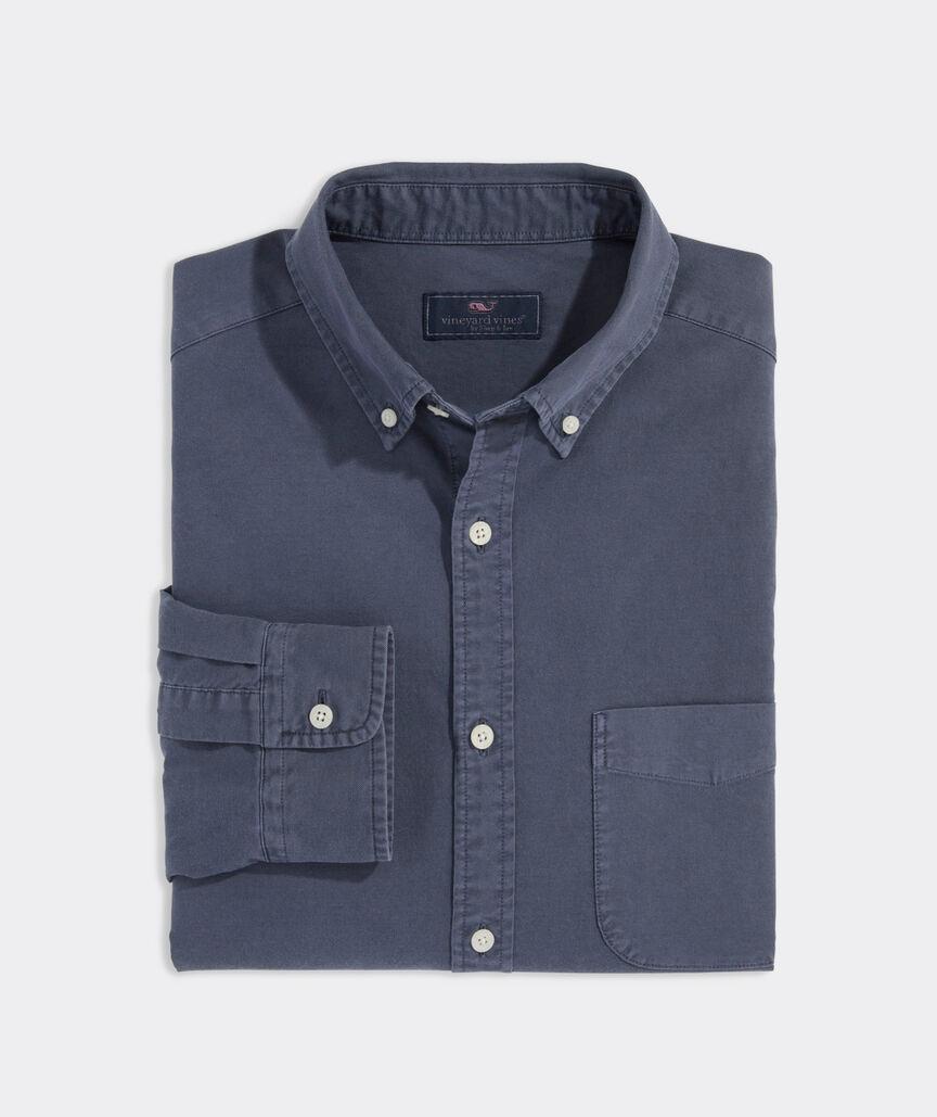 Garment-Dyed Oxford Solid Shirt Product Image