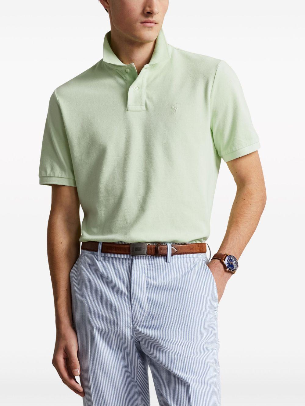 Polo Pony-embroidered Cotton Polo Shirt In Green Product Image