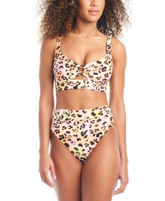 Bar Iii Womens Banded Ring Bikini Top High Rise Bikini Bottoms Created For Macys Product Image