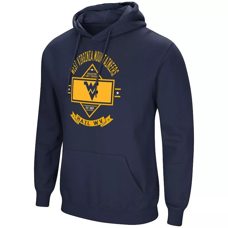 Mens West Virginia Mountaineers Fleece Hoodie Blue Product Image