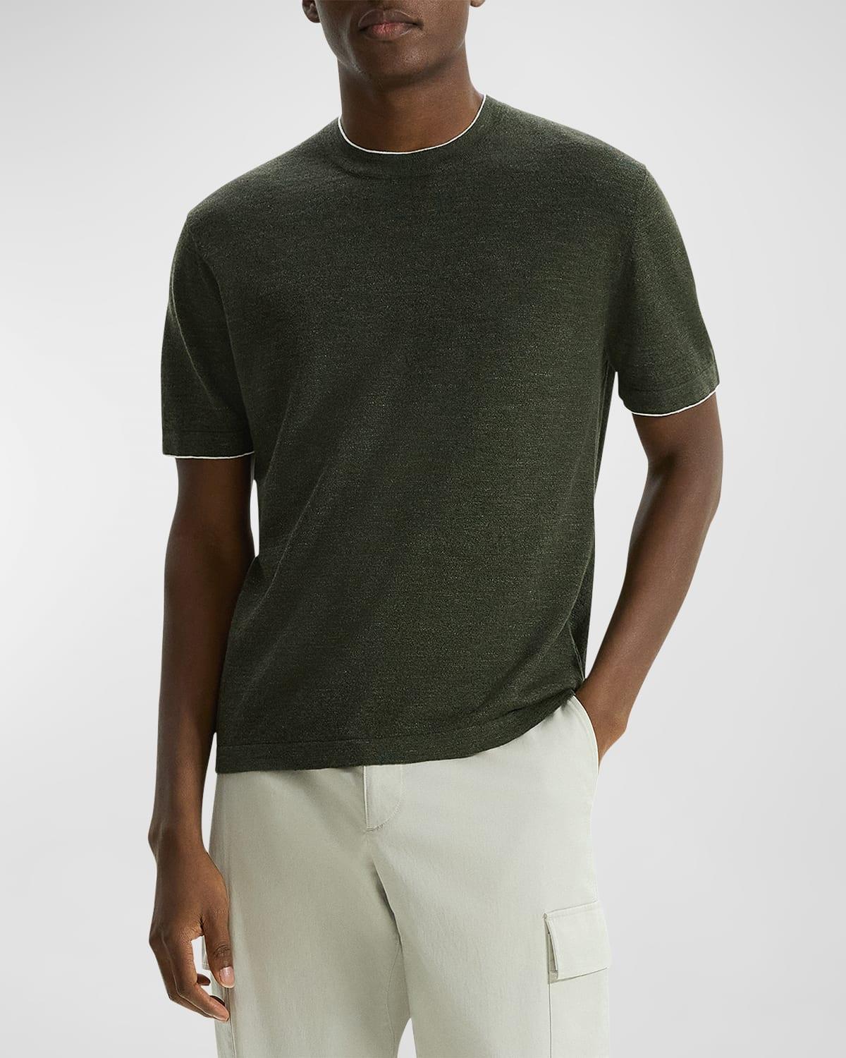 Mens Kolben Linen-Blend Crewneck T-Shirt Product Image