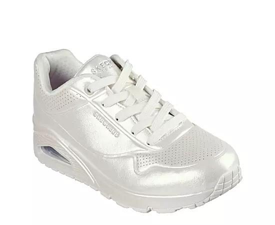 Skechers Street Womens Uno - Pearl Princess Casual Sneakers from Finish Line - White Pearlized Product Image