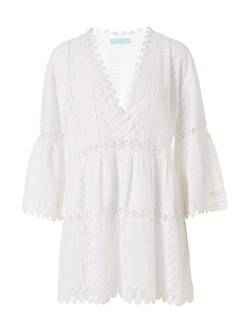 Womens Victoria Broderie Anglaise Tiered Minidress Product Image