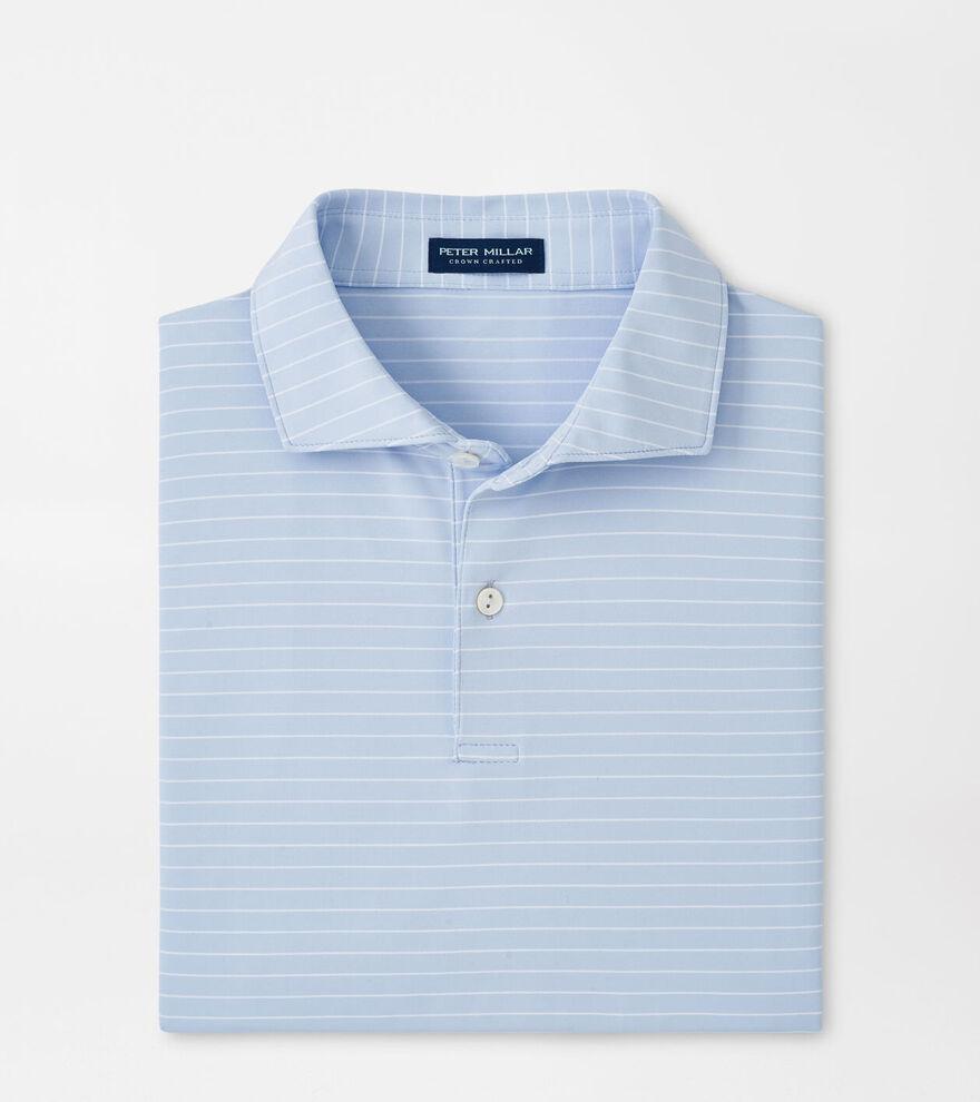 Peter Millar Mens Duet Performance Jersey Polo | Color: Moon Mist | Size: XXL Product Image