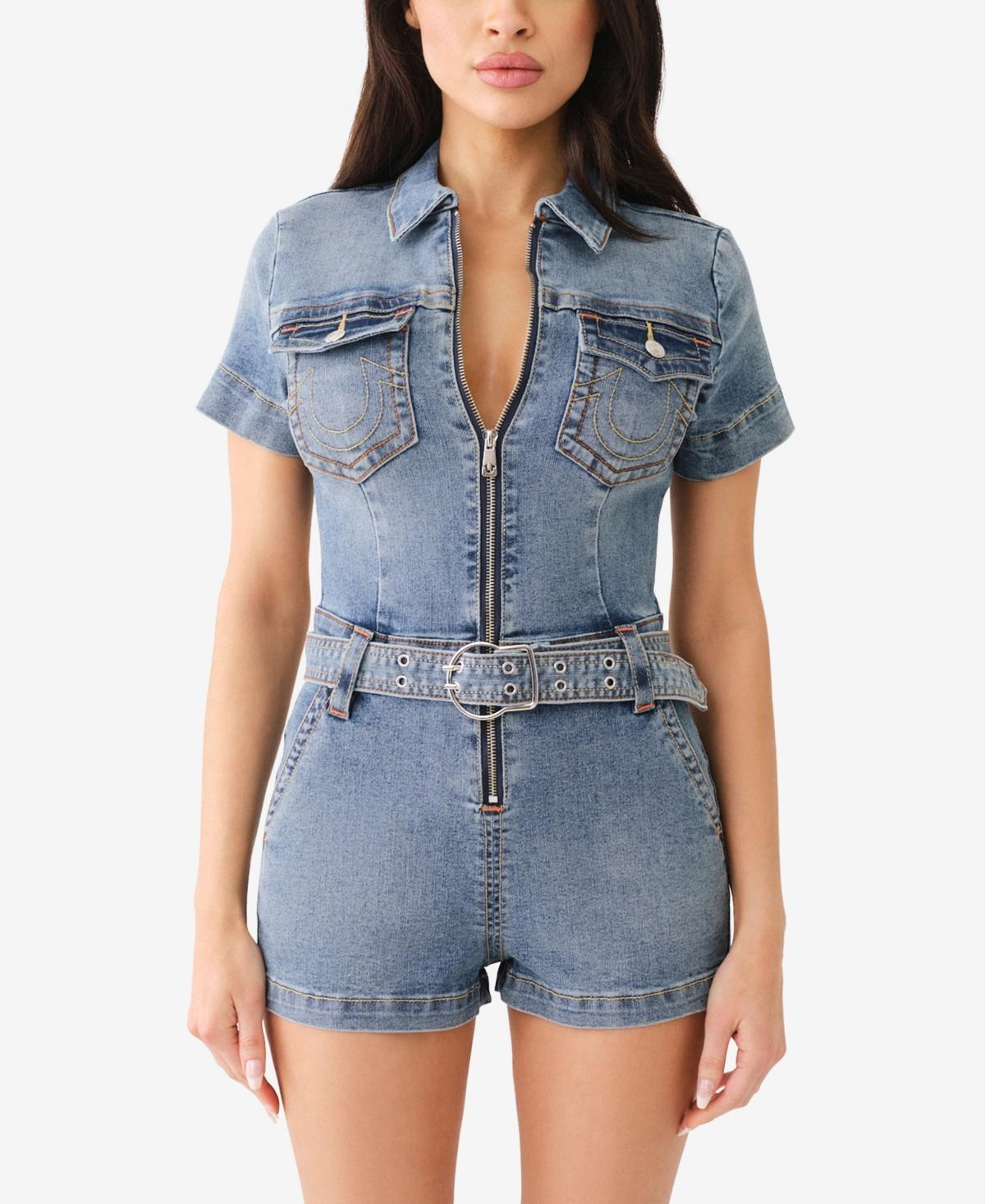 True Religion Womens Short Sleeve Romper Product Image