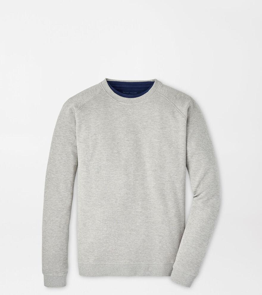 Peter Millar Mens Crown Comfort Knit Crew | Color: Light Grey | Size: M Product Image