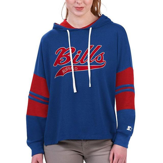 Womens Starter Royal Buffalo Bills Bump And Run Long Sleeve Hoodie T-Shirt Product Image