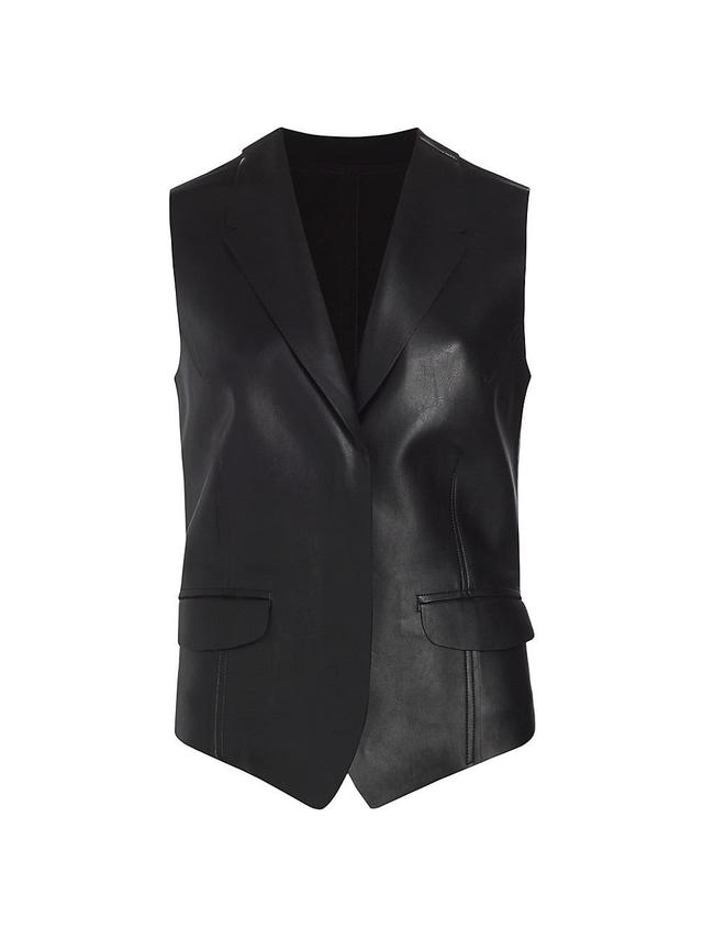 Womens Faux Leather Vest Product Image
