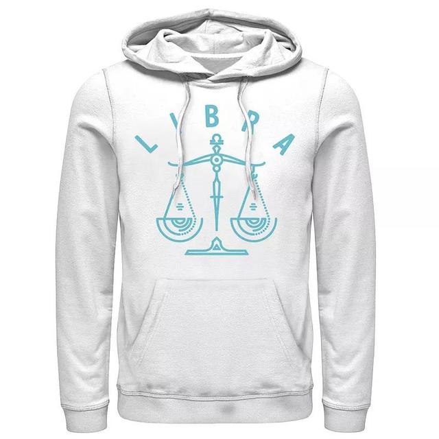 Mens Libra Scale White Ink Sketch Hoodie Product Image