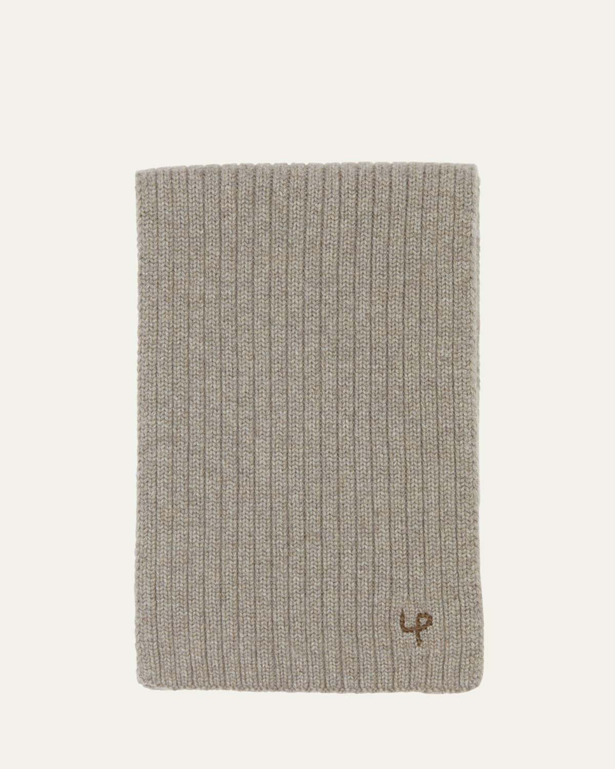 Mens Ribbed Cashmere Scarf Product Image