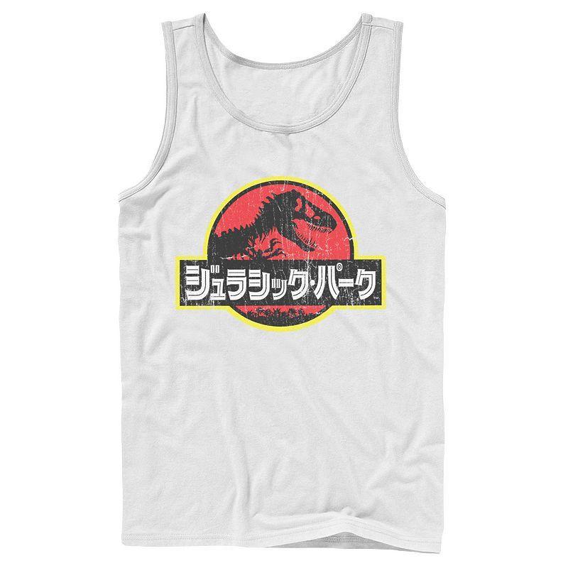 Mens Jurassic Park Japanese Red Logo Tank Top Product Image