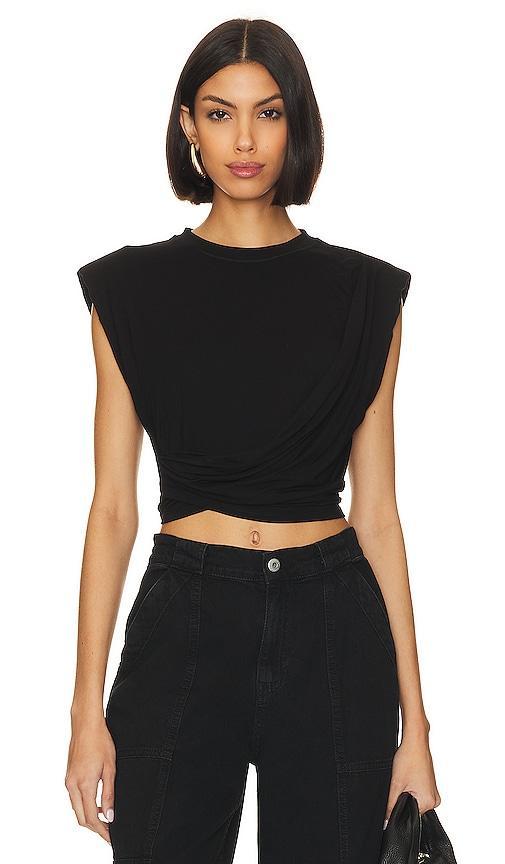 Smikhai Estelle Draped Cropped Tee Product Image