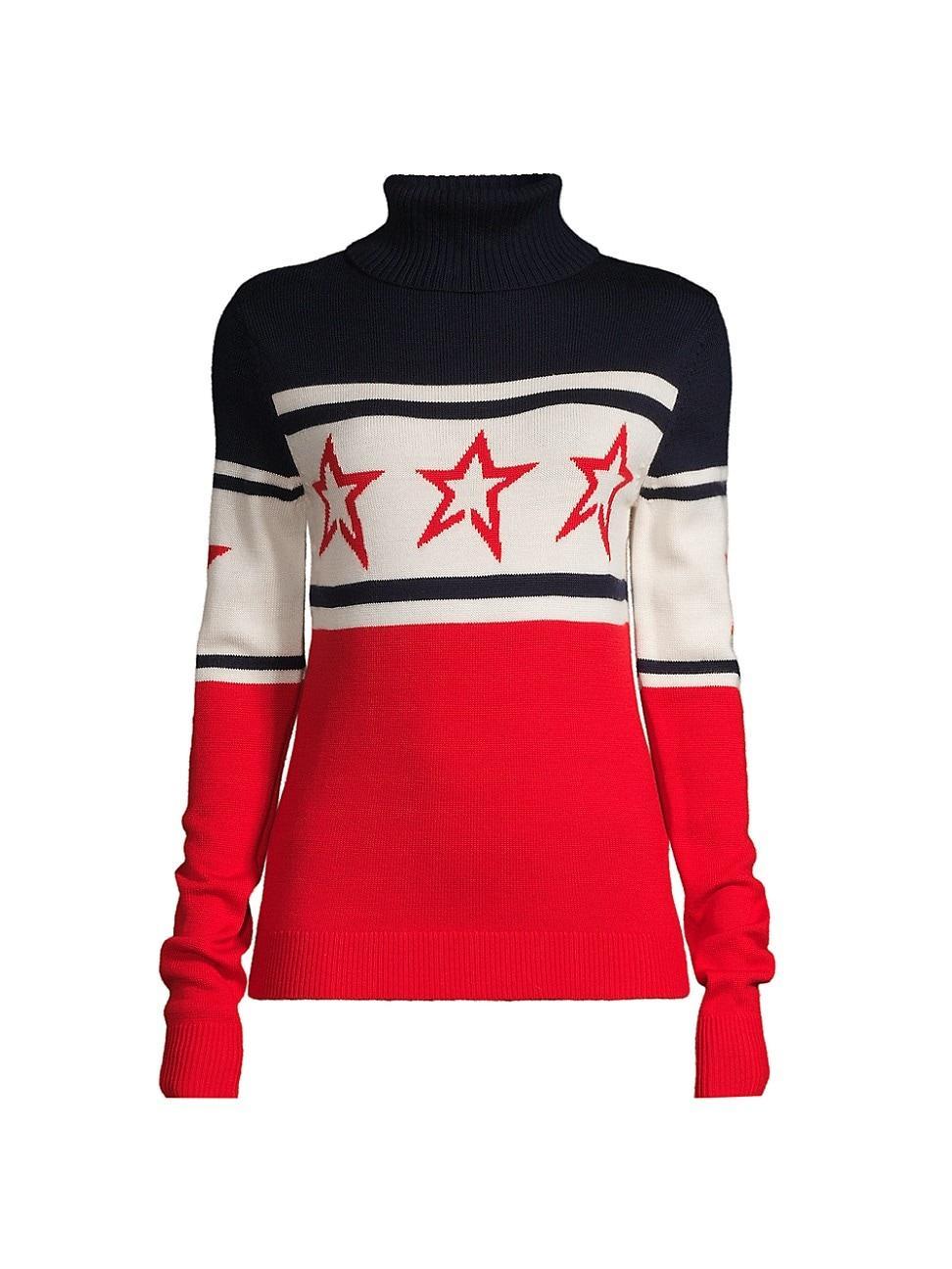 Womens Intarsia Knit Chopper Sweater Product Image