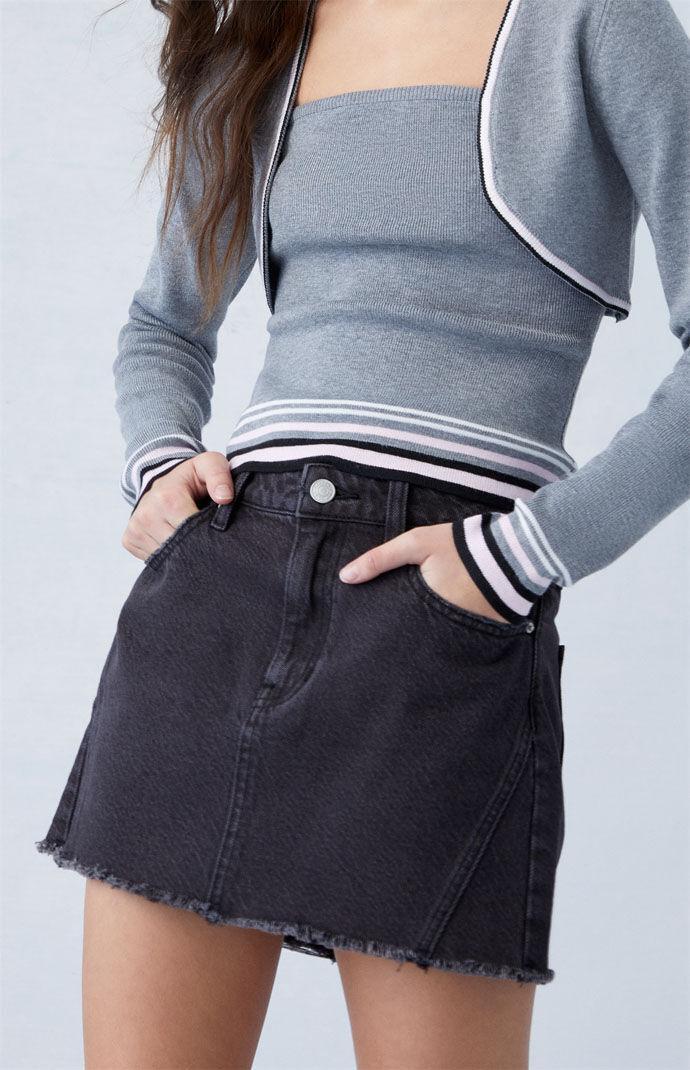 Women's Eco Mid Rise Denim Mini Skirt - Product Image