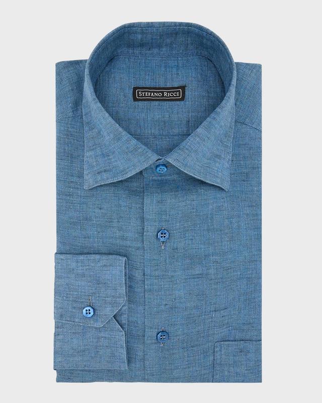 Mens Linen Sport Shirt Product Image