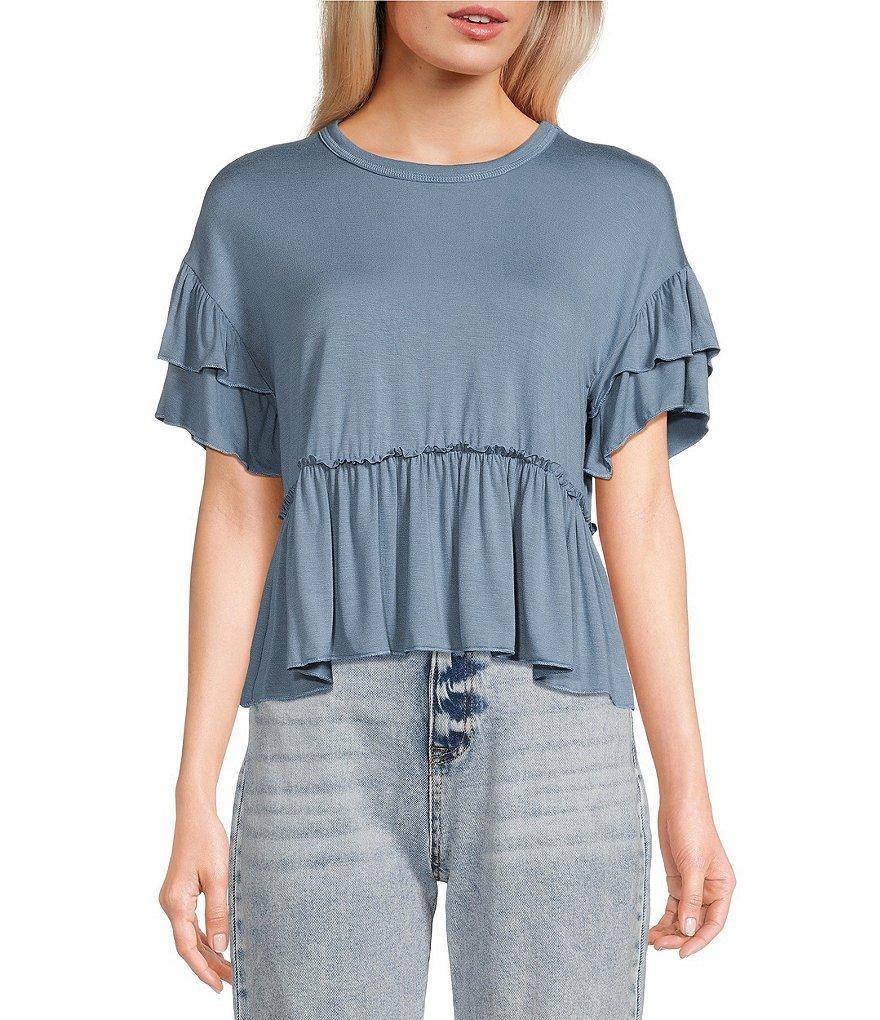 Originality Short Sleeve Peplum Top product image