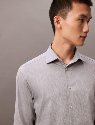 Steel Micro Star Slim Fit Button-Down Shirt Product Image