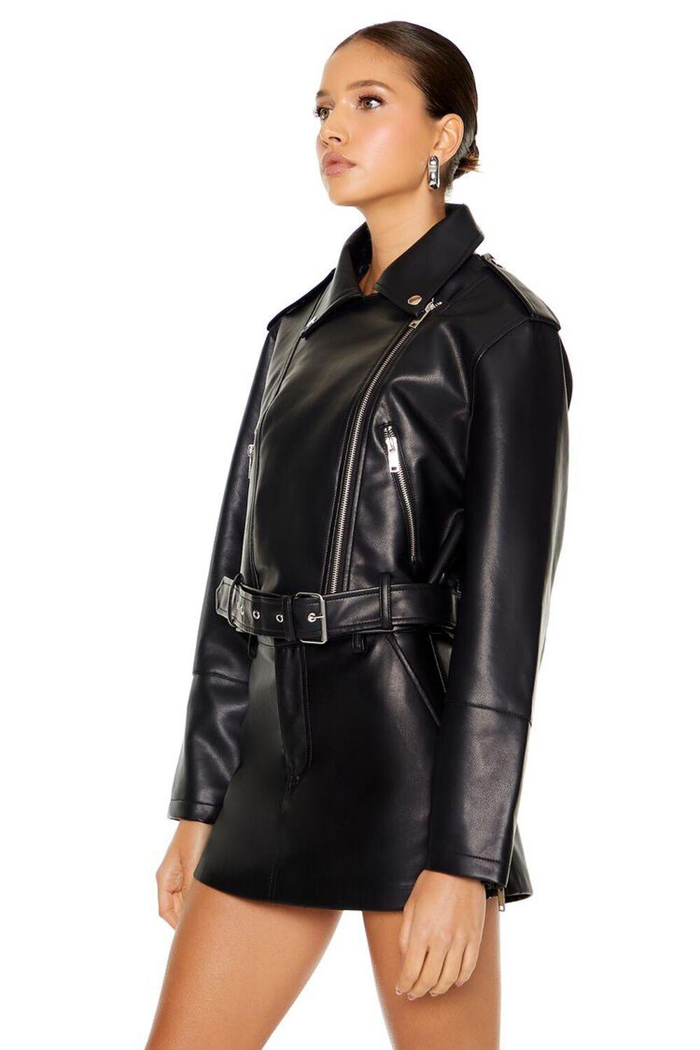 Belted Faux Leather Moto Jacket | Forever 21 Product Image