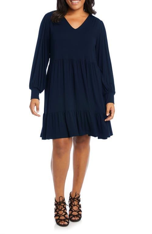 Karen Kane Tiered Long Sleeve Dress Product Image