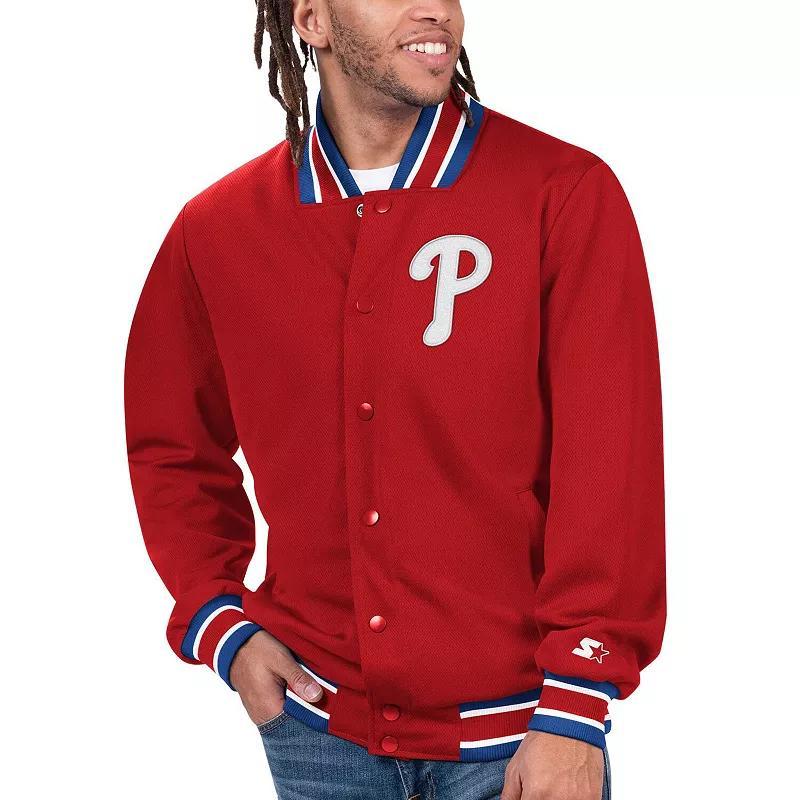 Mens Starter Philadelphia Phillies Secret Weapon Full-Snap Jacket Product Image