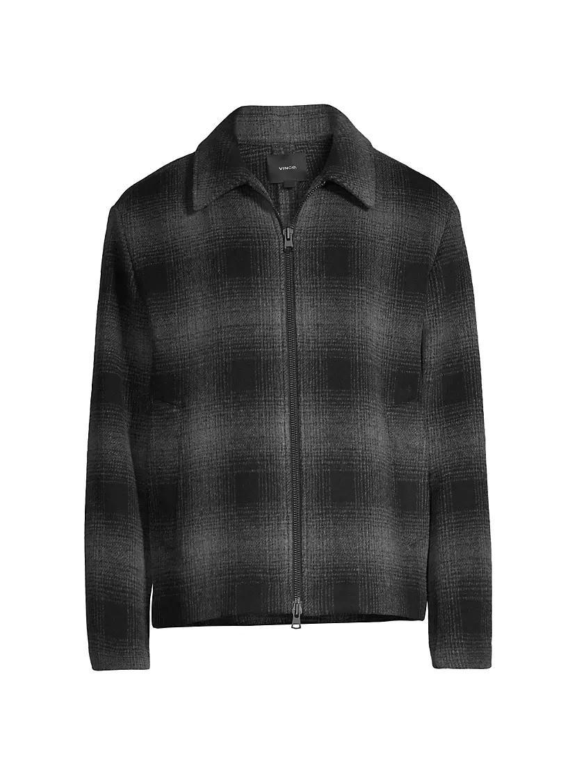 Wool Plaid Shirt Jacket Product Image