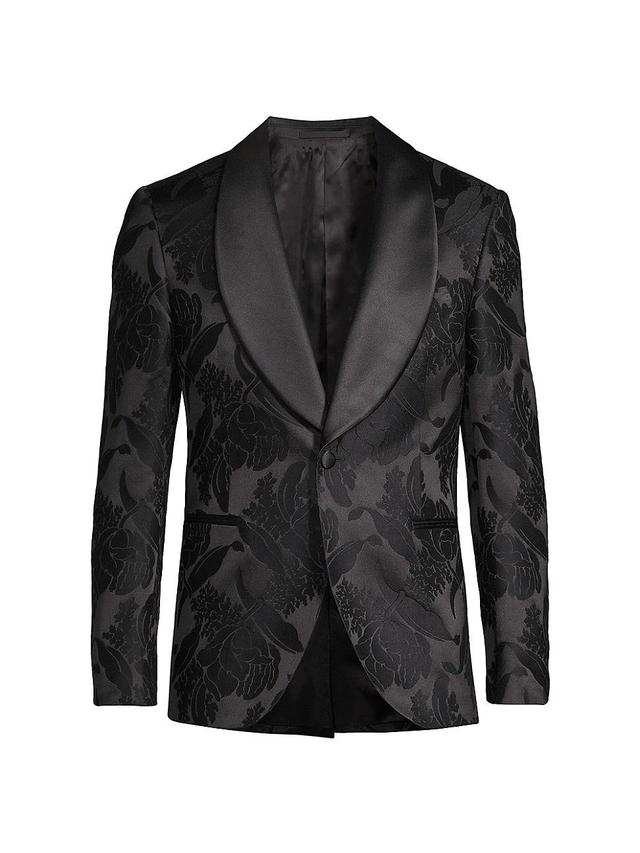 Mens Cerimonia Brocade Floral Single-Breasted Dinner Jacket Product Image