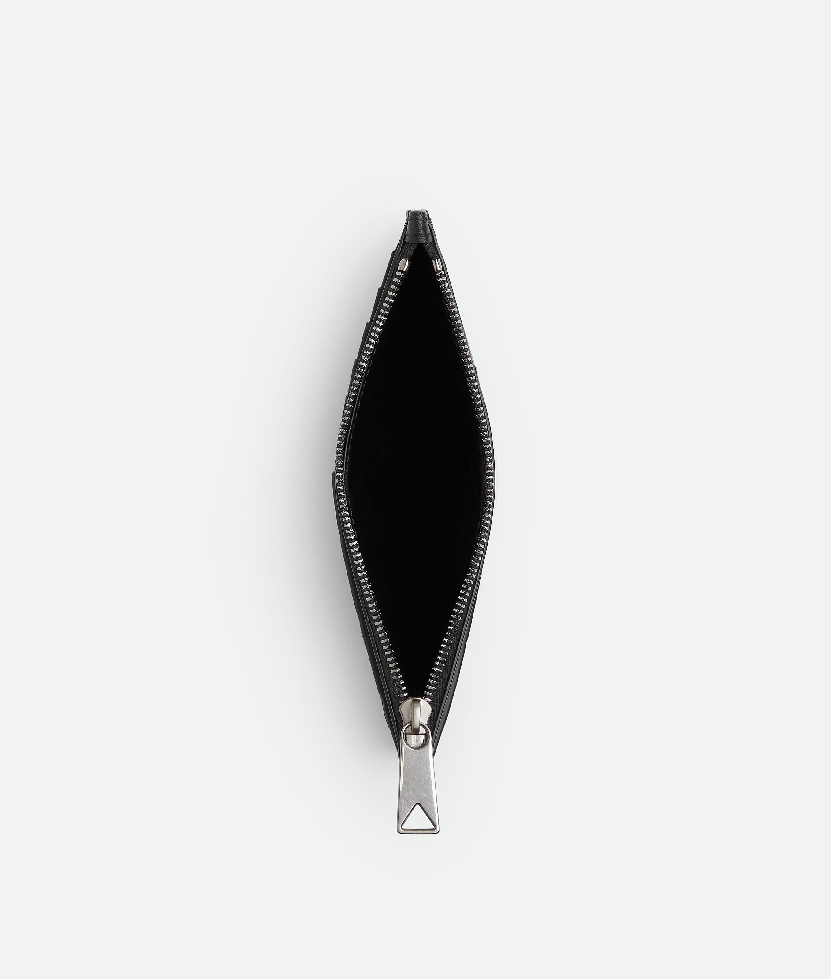 Intrecciato Long Zipped Card Case In Black Product Image