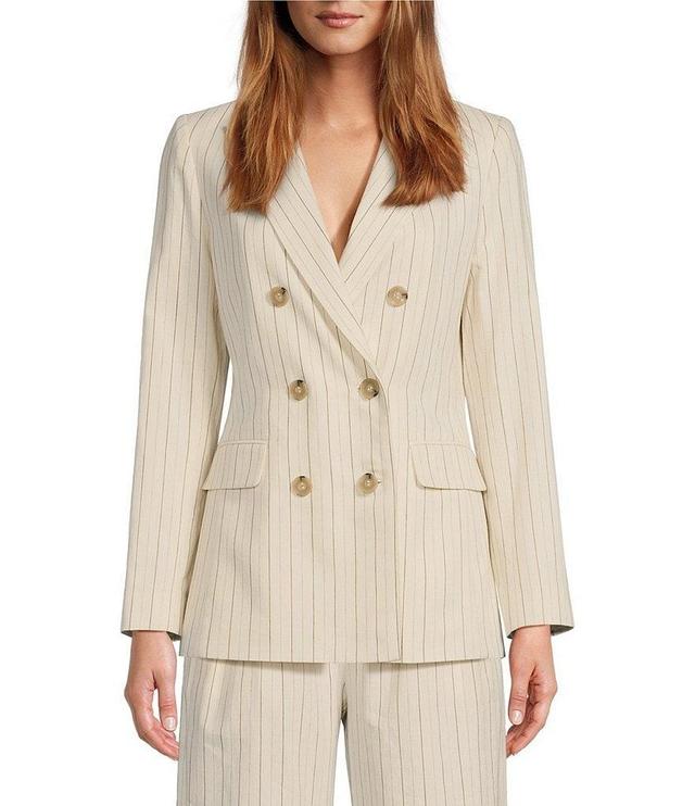 Antonio Melani Riviera Pin Stripe Notch Lapel Long Sleeve Coordinating Blazer Product Image