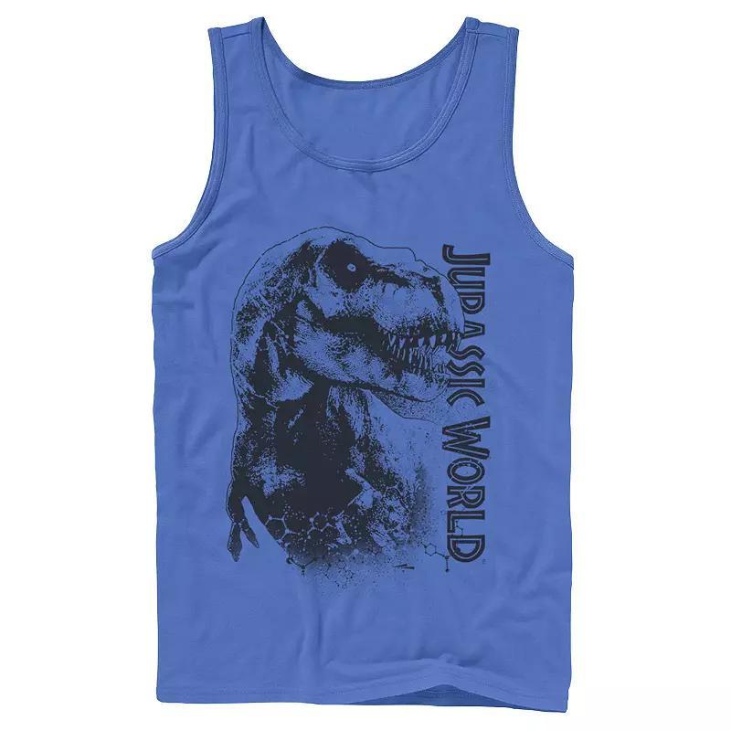 Mens Jurassic World T-Rex Close-Up Portrait Graphic Tank Top Product Image