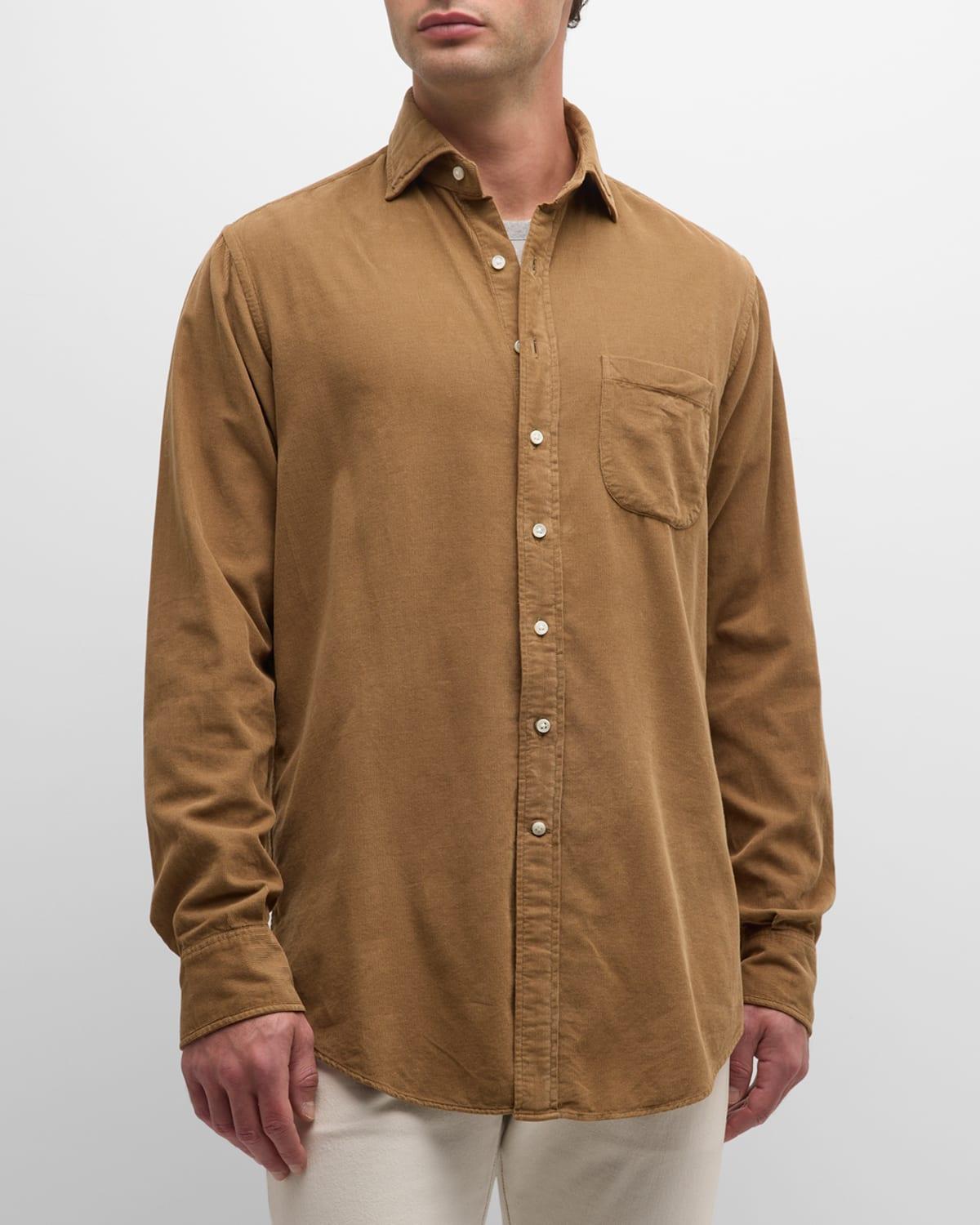 Mens Corduroy Casual Button-Front Shirt Product Image