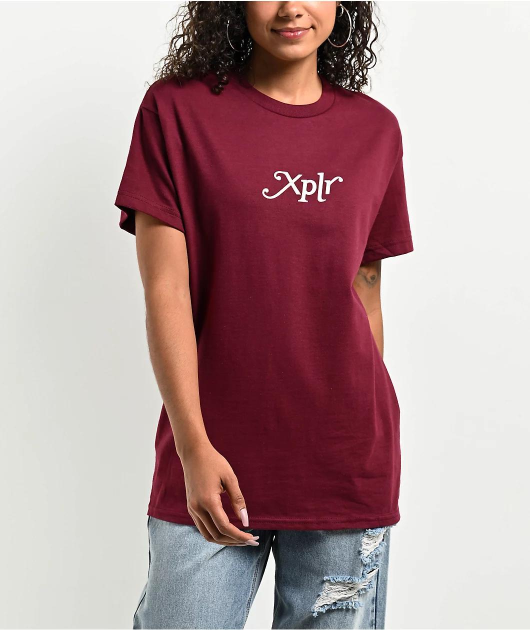 XPLR Core Maroon T-Shirt Product Image