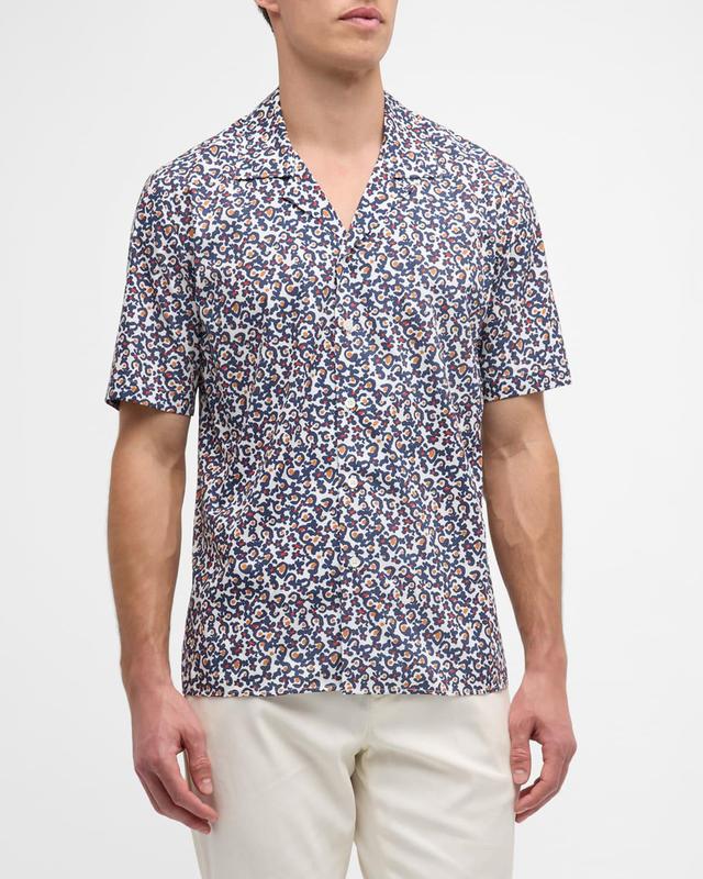 Men's Abstract-Print Camp Shirt Product Image