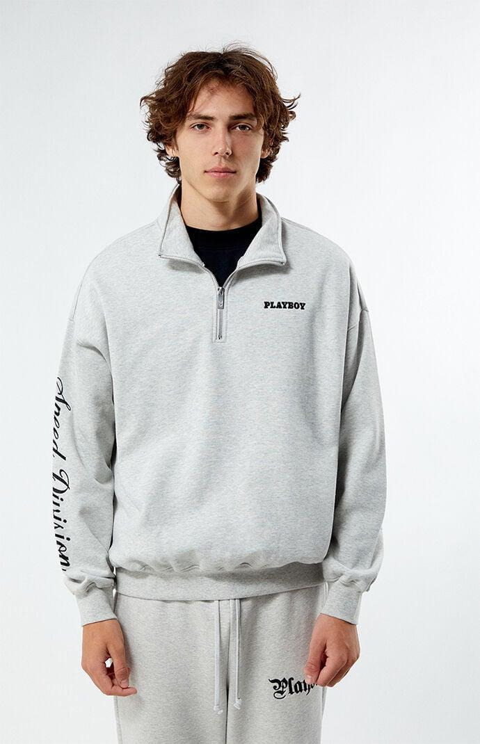 Playboy By PacSun Men's Speed Division Quarter Zip Sweatshirt Product Image