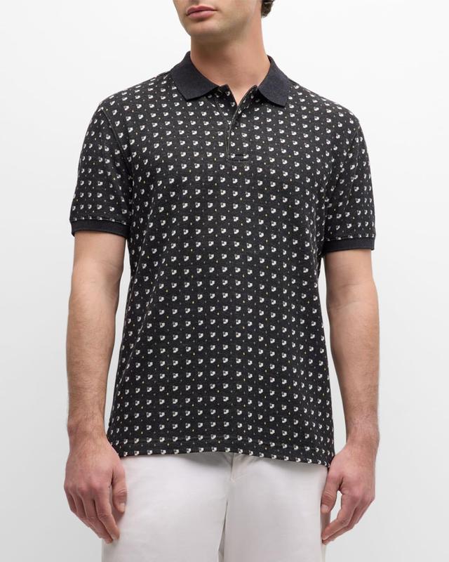 Mens Five Roads Retro Jacquard Polo Shirt Product Image