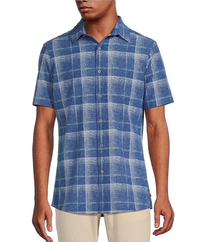 Rowm Rec & Relax Short Sleeve Performance Large Plaid Shirt Product Image