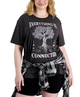 Trendy Plus Size Everything Is Connected Tree Tee Product Image