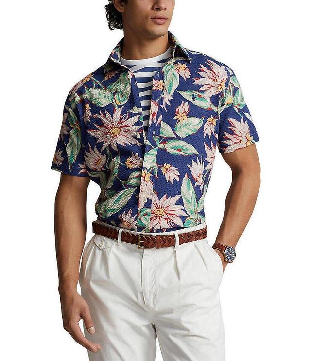 Polo Ralph Lauren Floral Print Seersucker Short Sleeve Woven Shirt Product Image