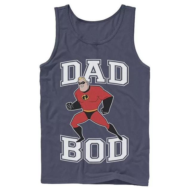 Mens Disney / Pixar Incredibles Mr. Incredible Dad Bod Portrait Tank Top Blue Product Image